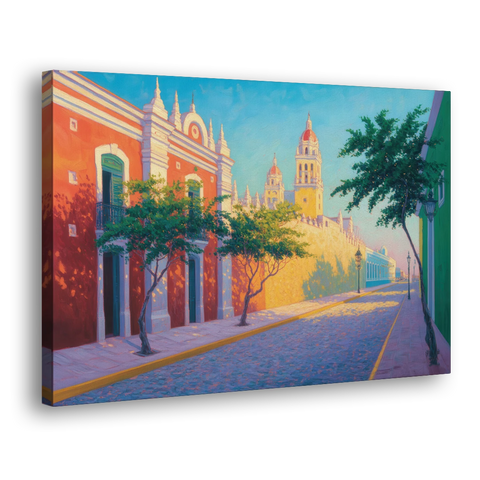 Campeche Walled City - Canvas Wall Art - Side