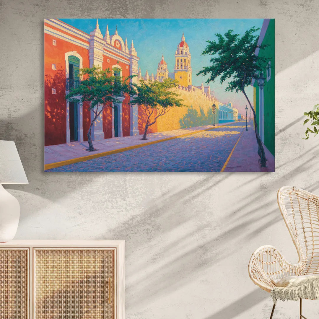 Campeche Walled City Living Room - Canvas Wall Art