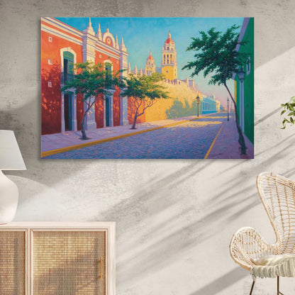 Campeche Walled City Living Room - Canvas Wall Art