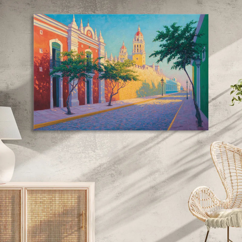 Campeche Walled City Living Room - Canvas Wall Art