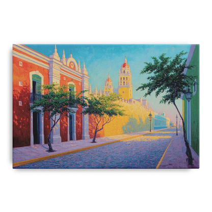 Campeche Walled City Front - Canvas Wall Art