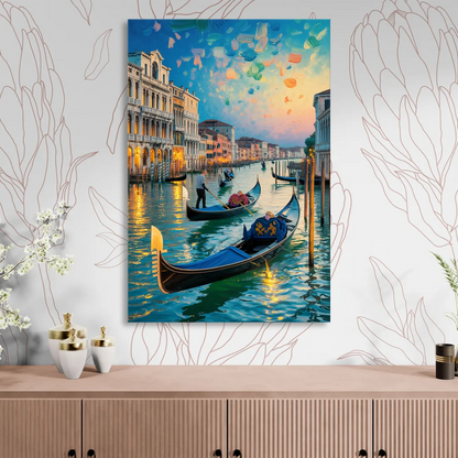 Canal Grande Serenity Living Room - Canvas Wall Art