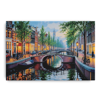 Canals of Amsterdam Front - Canvas Wall Art