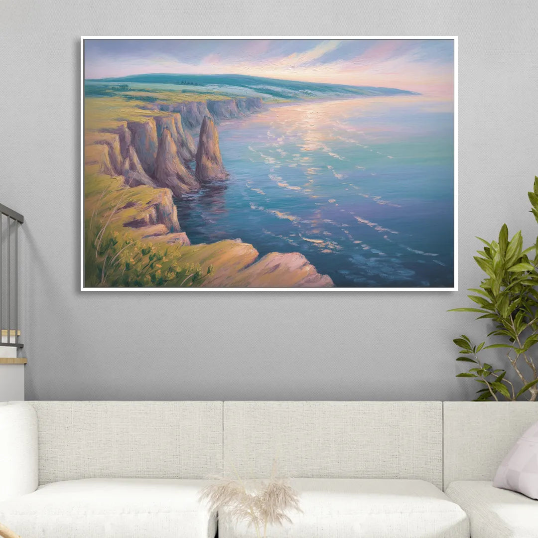 Cape Breton Highlands Sitting Room - White Canvas Wall Art