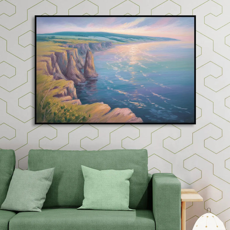 Cape Breton Highlands Living Room - Black Canvas Wall Art