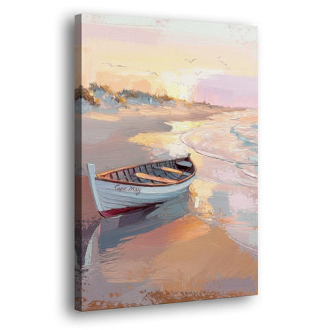 Cape May Beach Sunrise - Canvas Wall Art - Side