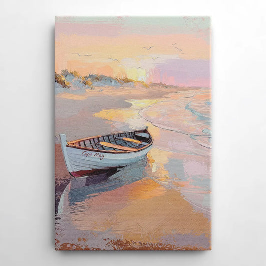 Cape May Beach Sunrise - Canvas Wall Art