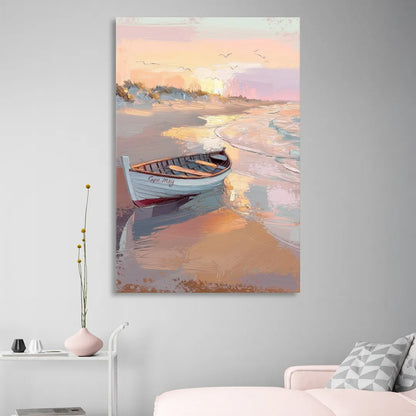 Cape May Beach Sunrise Sitting Room - Canvas Wall Art