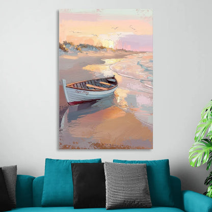 Cape May Beach Sunrise Living Room - Canvas Wall Art