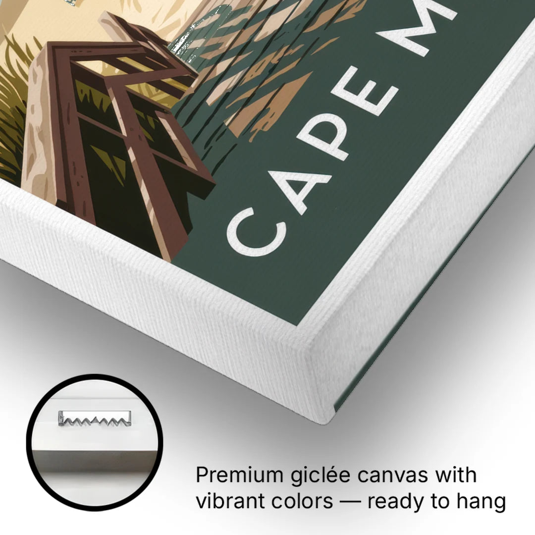 Cape May Boardwalk Views - Canvas Wall Art - Gallery Wrap Corner