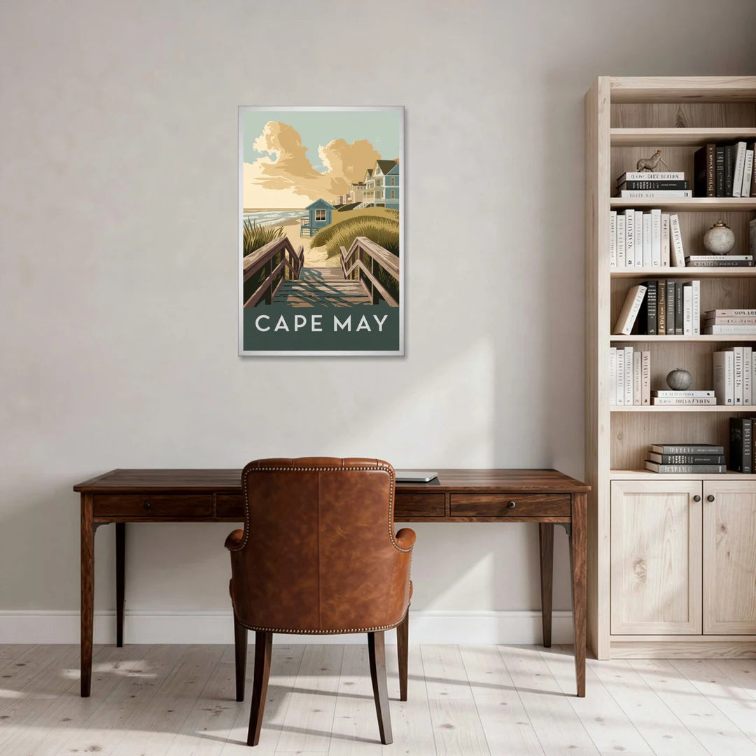 Cape May Boardwalk Views - Canvas Wall Art - Office - 24x36