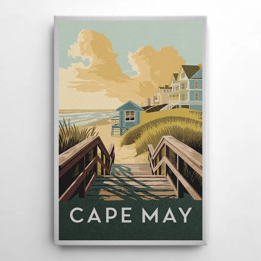 Cape May Boardwalk Views - Canvas Wall Art