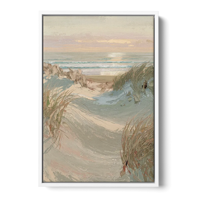 Cape May Coastal Serenity Front - White Canvas Wall Art