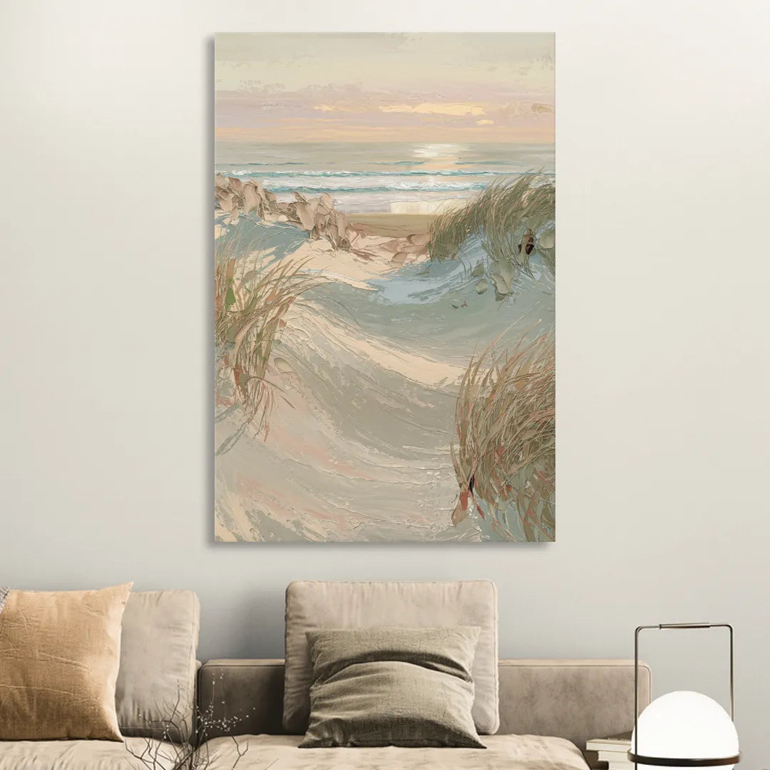 Cape May Coastal Serenity Living Room - Canvas Wall Art