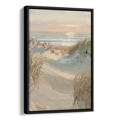 Cape May Coastal Serenity Side - Black Canvas Wall Art