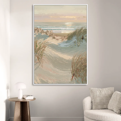 Cape May Coastal Serenity Living Room - White Canvas Wall Art