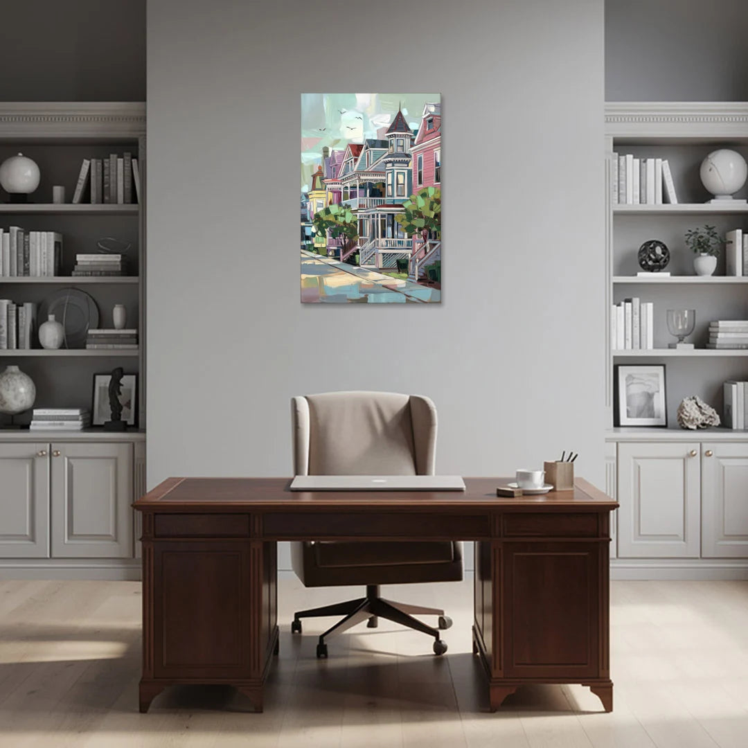 Cape May Historic District - Canvas Wall Art - Office - 24x36