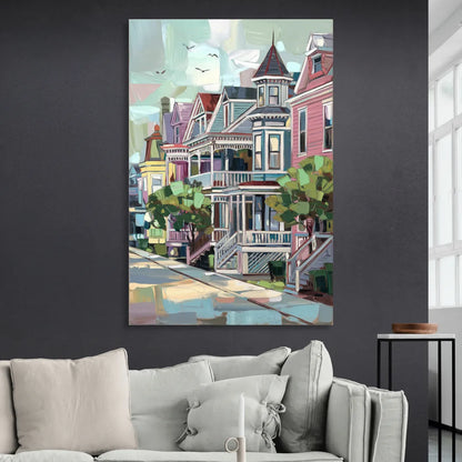 Cape May Historic District Sitting Room - Canvas Wall Art