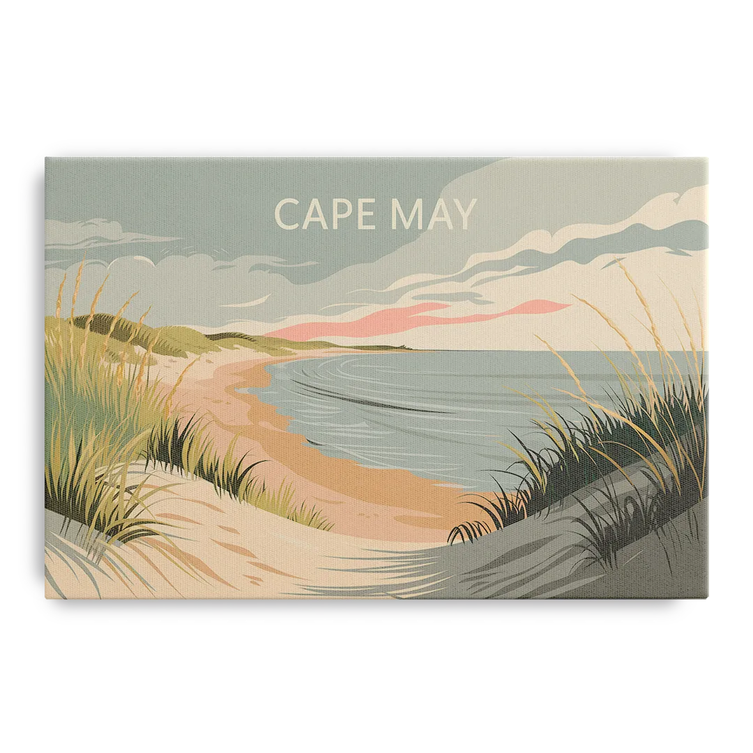 Cape May Ocean Breeze Front - Canvas Wall Art