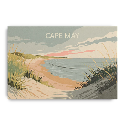 Cape May Ocean Breeze Front - Canvas Wall Art