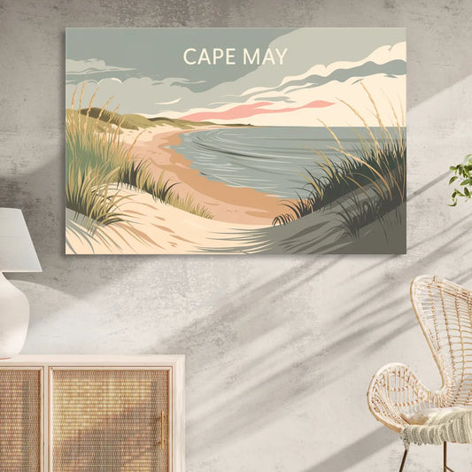 Cape May Ocean Breeze Living Room - Canvas Wall Art