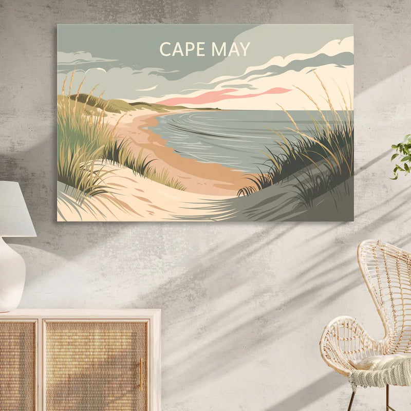 Cape May Ocean Breeze Living Room - Canvas Wall Art