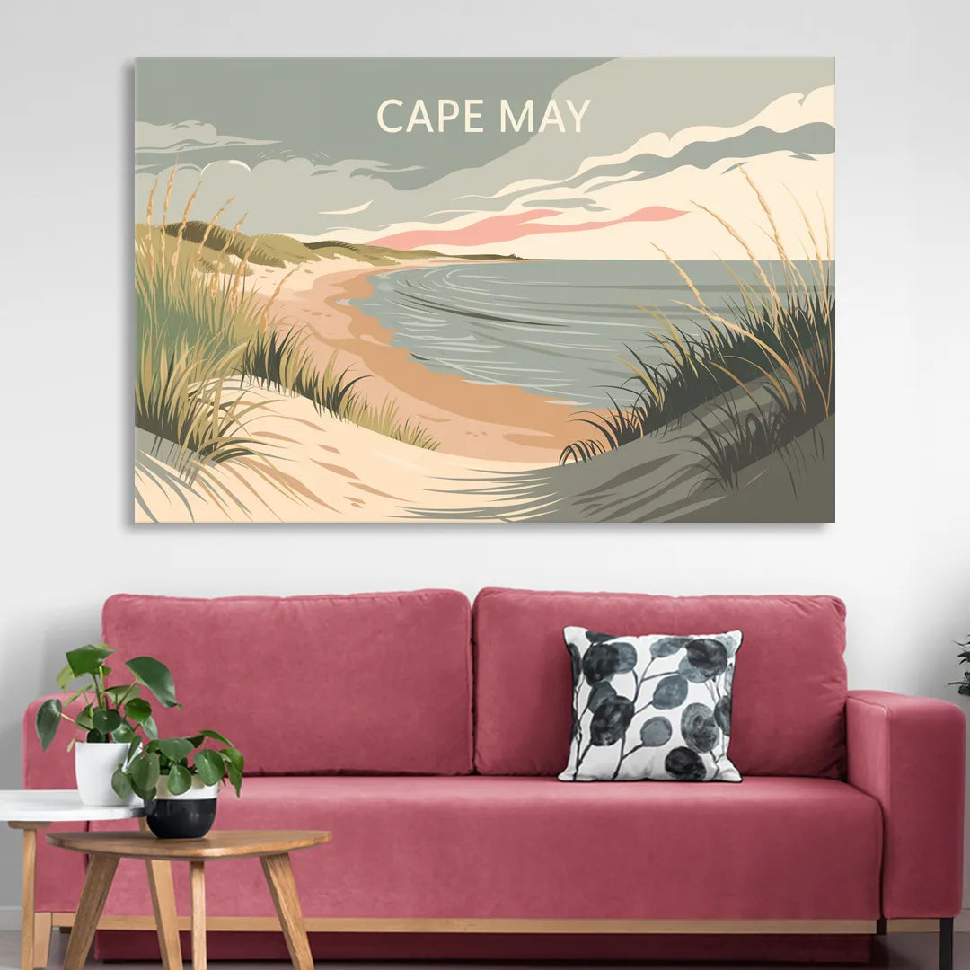 Cape May Ocean Breeze Sitting Room - Canvas Wall Art