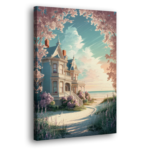 Cape May Victorian Charm - Canvas Wall Art - Side