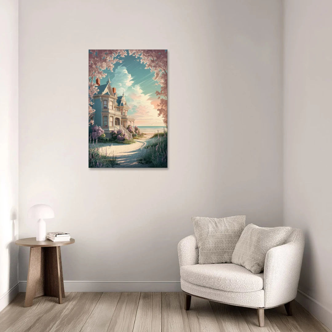 Cape May Victorian Charm - Canvas Wall Art - Sofa - 24x36