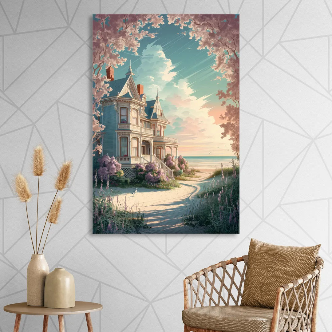 Cape May Victorian Charm Sitting Room - Canvas Wall Art