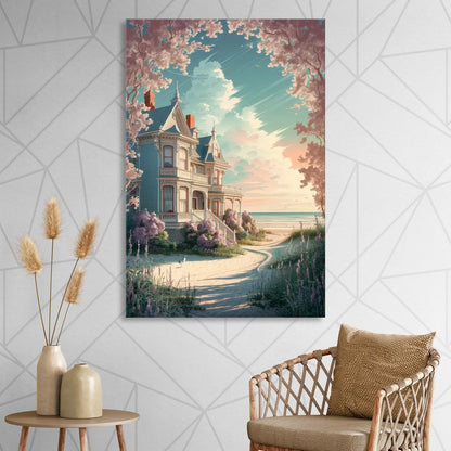 Cape May Victorian Charm Sitting Room - Canvas Wall Art