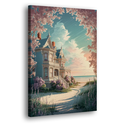 Cape May Victorian Charm Side - Canvas Wall Art