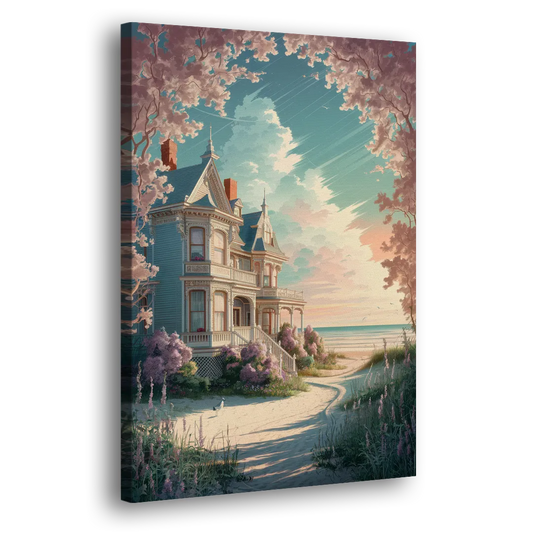 Cape May Victorian Charm Side - Canvas Wall Art