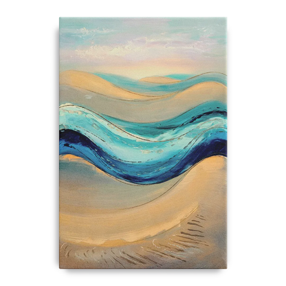 Cape May Waves and Dunes Front - Canvas Wall Art
