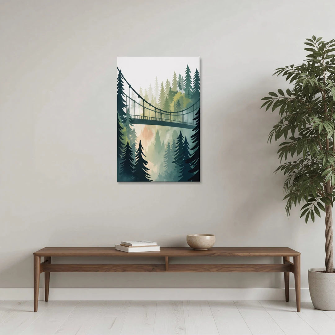Capilano Suspension Bridge - Canvas Wall Art - Coffee Table - 24x36