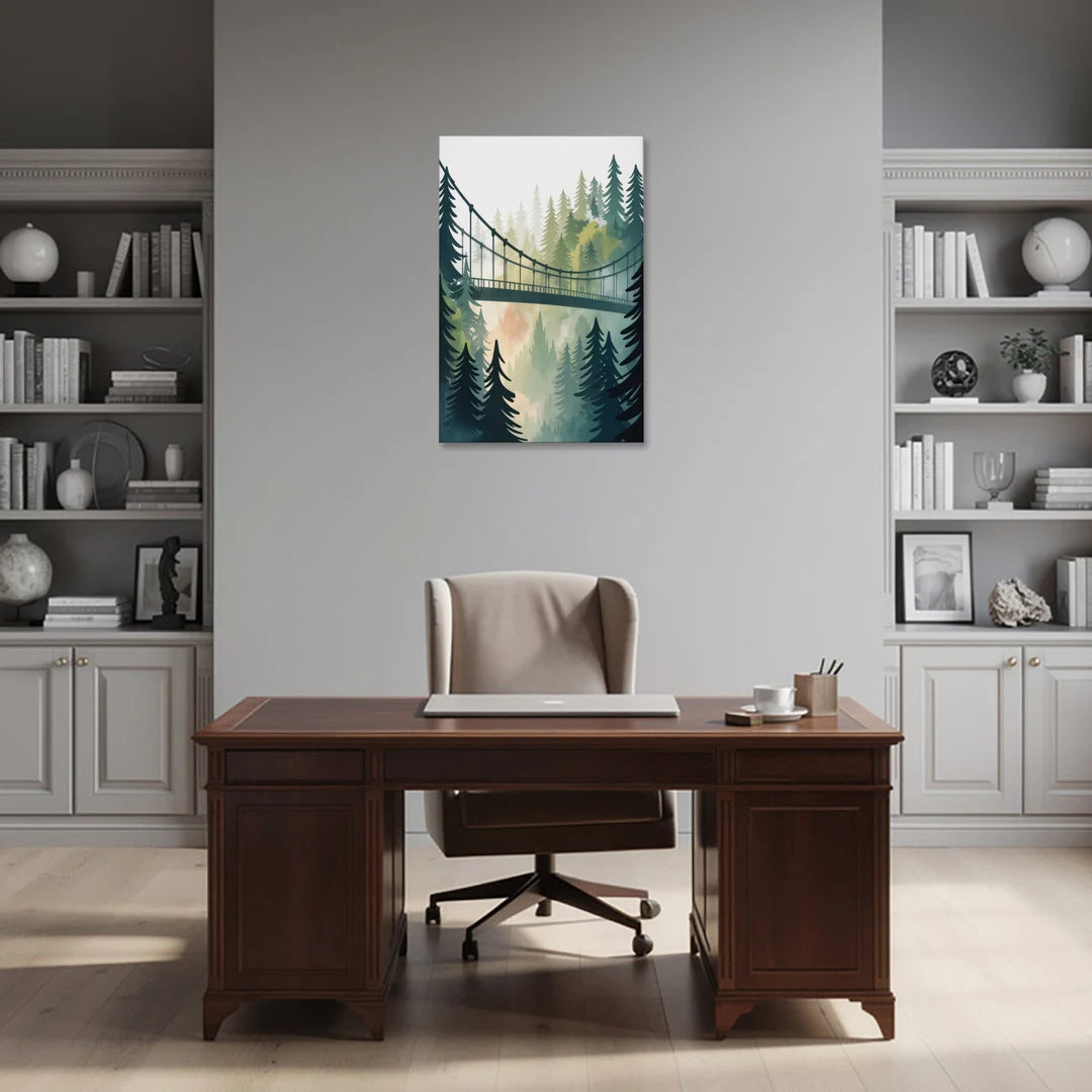 Capilano Suspension Bridge - Canvas Wall Art - Office - 24x36