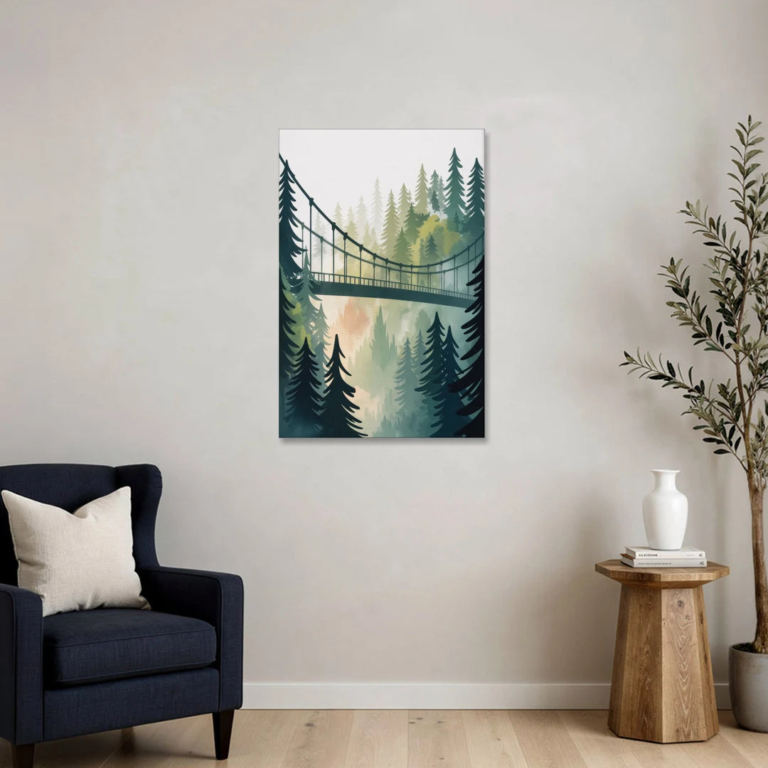 Capilano Suspension Bridge - Canvas Wall Art - Sofa - 24x36