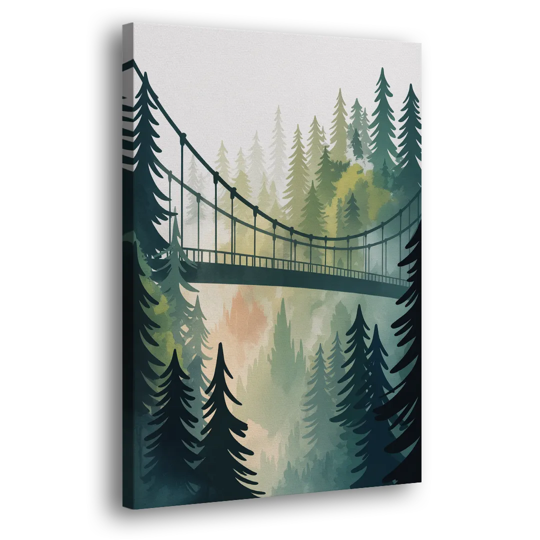 Capilano Suspension Bridge Side - Canvas Wall Art
