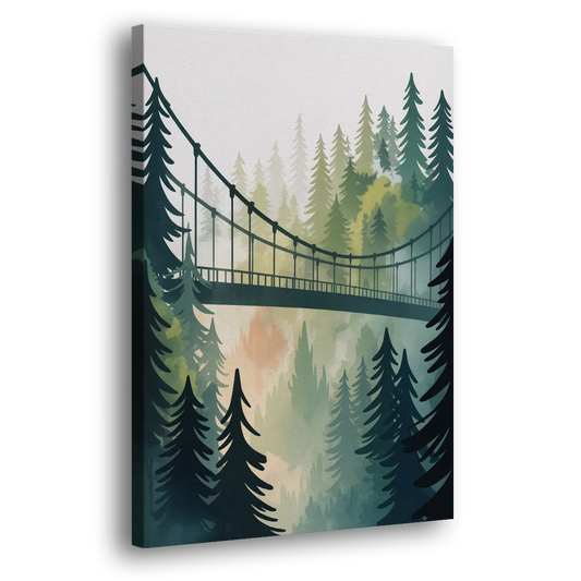 Capilano Suspension Bridge Side - Canvas Wall Art