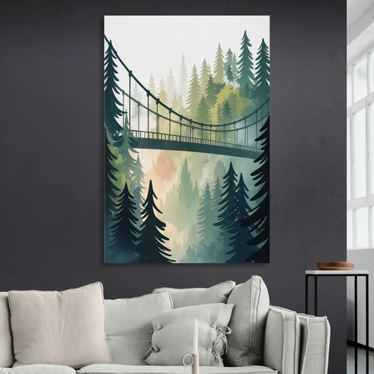 Capilano Suspension Bridge Living Room - Canvas Wall Art
