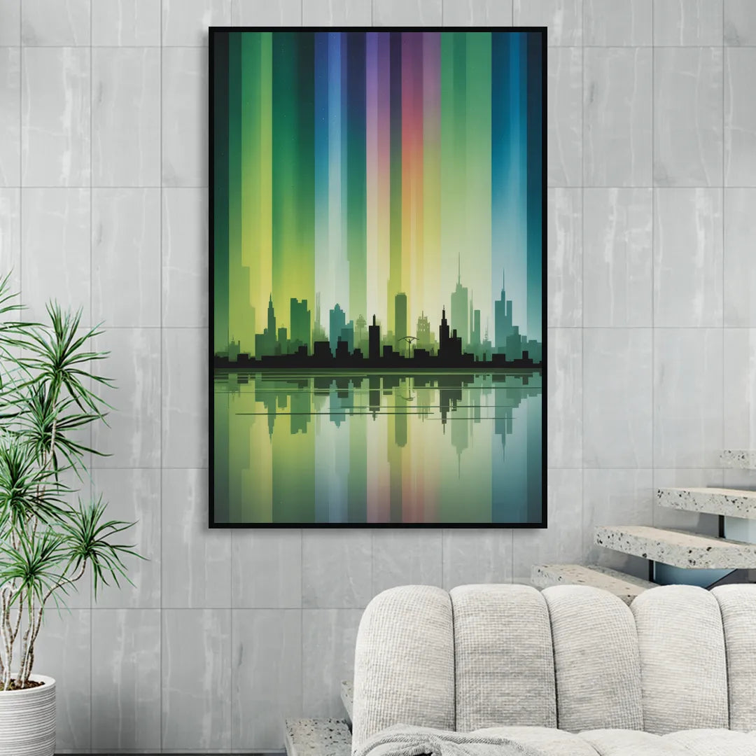 Capital Lights Sitting Room - Black Canvas Wall Art