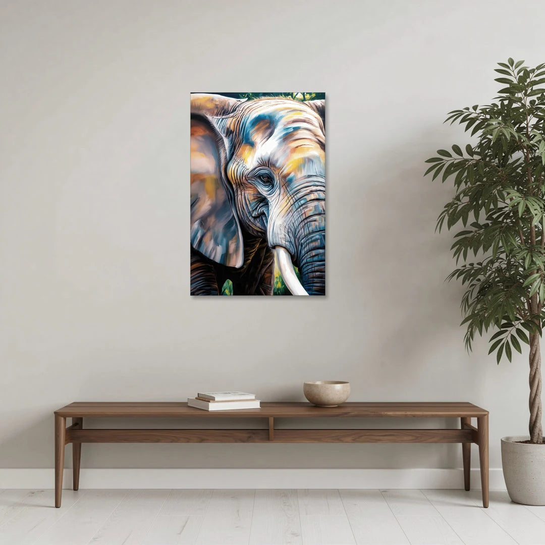 Captivating Elephant Eye Close-Up - Canvas Wall Art - Coffee Table - 24x36