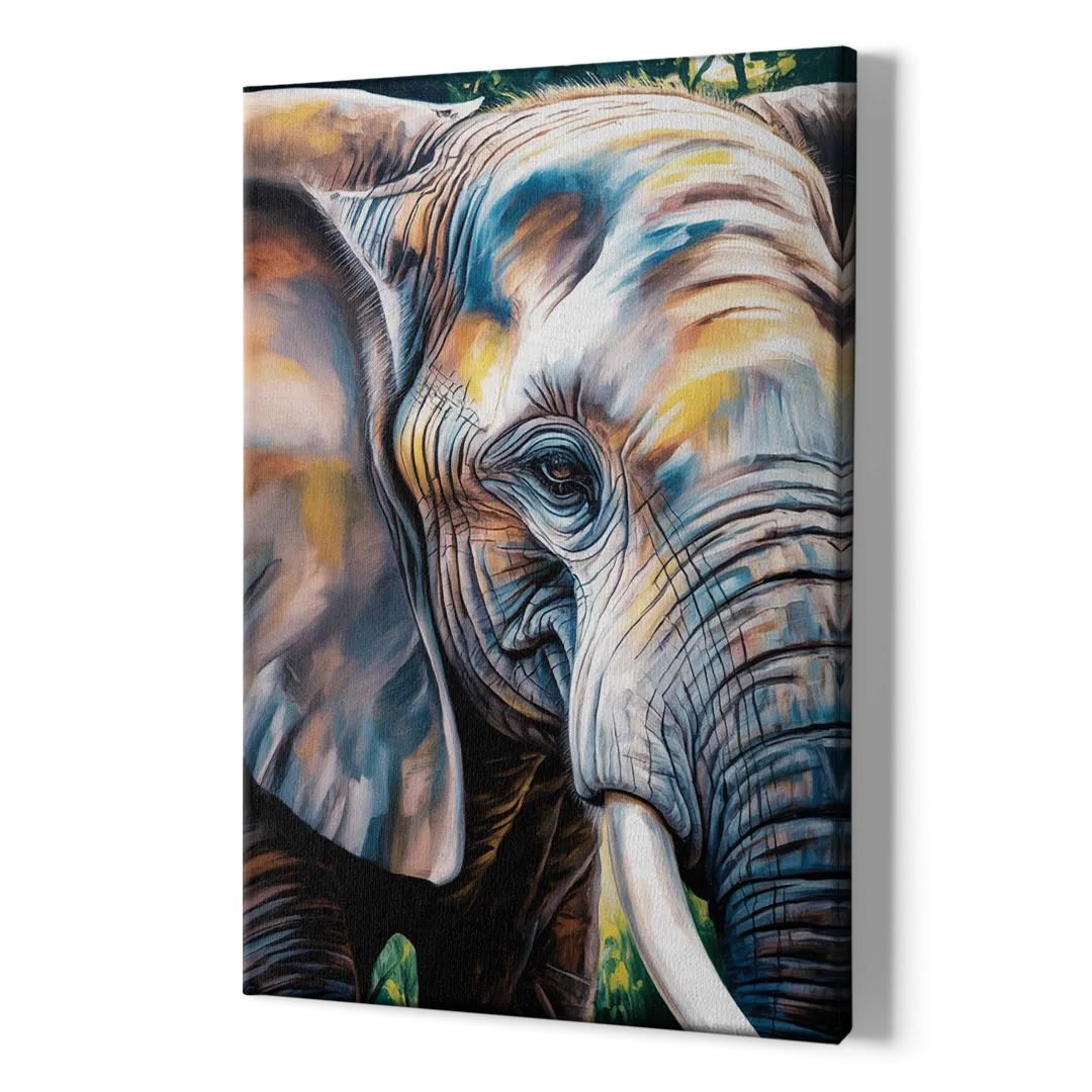 Captivating Elephant Eye Close-Up - Canvas Print Art Sides