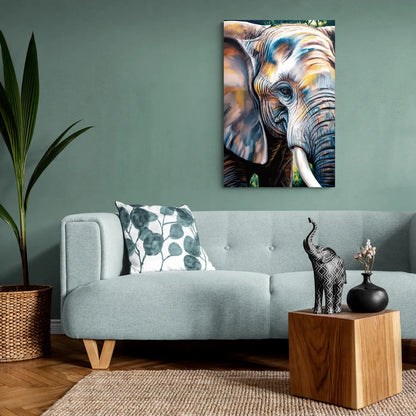 Captivating Elephant Eye Close-Up - Canvas Wall Art Living Room