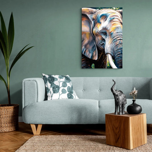 Captivating Elephant Eye Close-Up - Canvas Wall Art Living Room