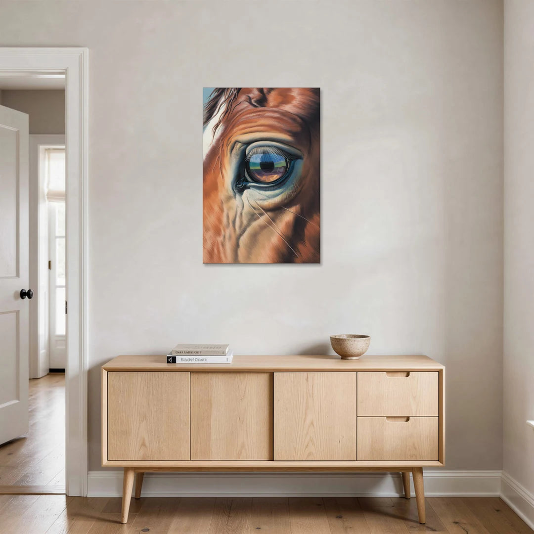 Captivating Horse Eye Close-Up - Canvas Wall Art - Coffee Table - 24x36