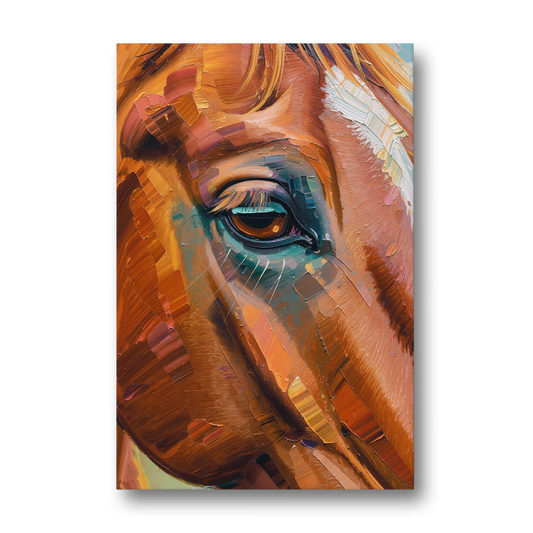 Captivating Horse Eye Close-Up - Canvas Wall Art - Front