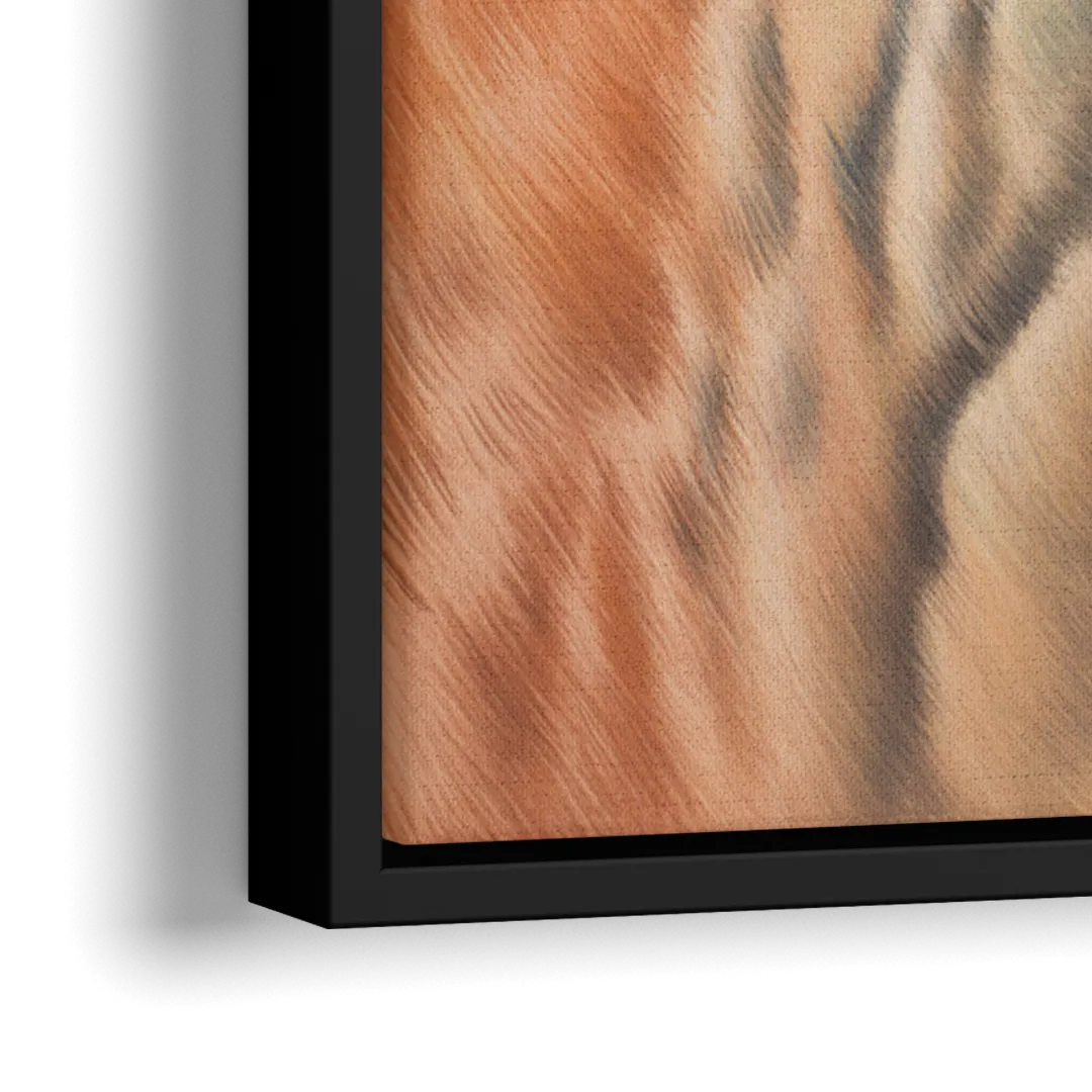 Captivating Horse Eye Close-Up - Close-Up Black Frame Canvas