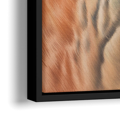 Captivating Horse Eye Close-Up - Close-Up Black Frame Canvas