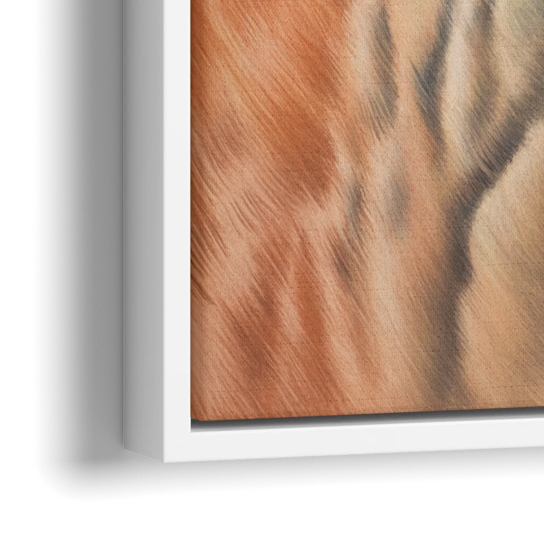 Captivating Horse Eye Close-Up - Close-Up White Frame Canvas